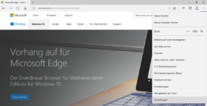 Edge Startseite einstellen